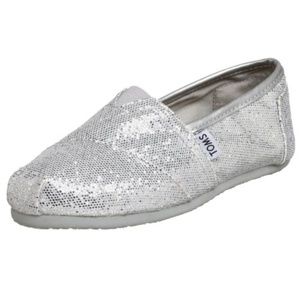 Silver Glitter Toms